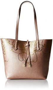 Rose Gold handbags - Calvin Klein Floral Trim Tote Bag