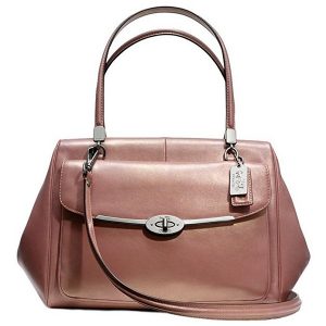 Rose Gold handbags - Coach Madeline Metallic Rose Gold Satchel