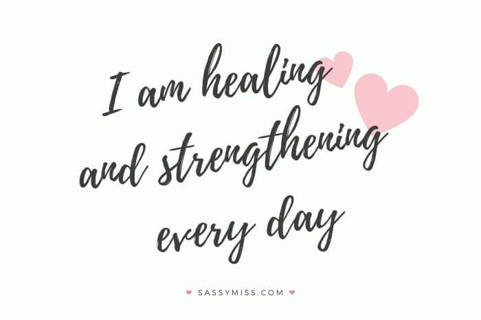 I am healing and strengthening every day Affirmation Card