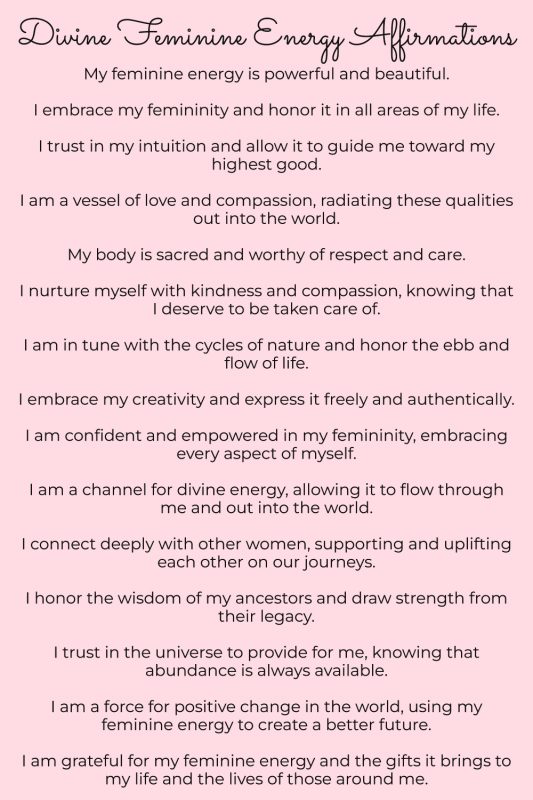 Powerful Goddess Affirmations to Boost Your Feminine Power - Sassy Miss